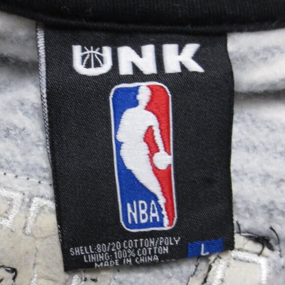 OKC THUNDER sweatshirt CREAM black RARE striped UNK hoodie SIZE L - Picture 6 of 13